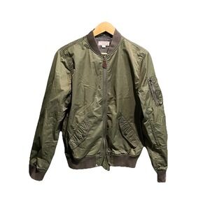 Wallace & Barnes Dark Green Men's MA-1 Bomber Jacket Size Small J. Crew